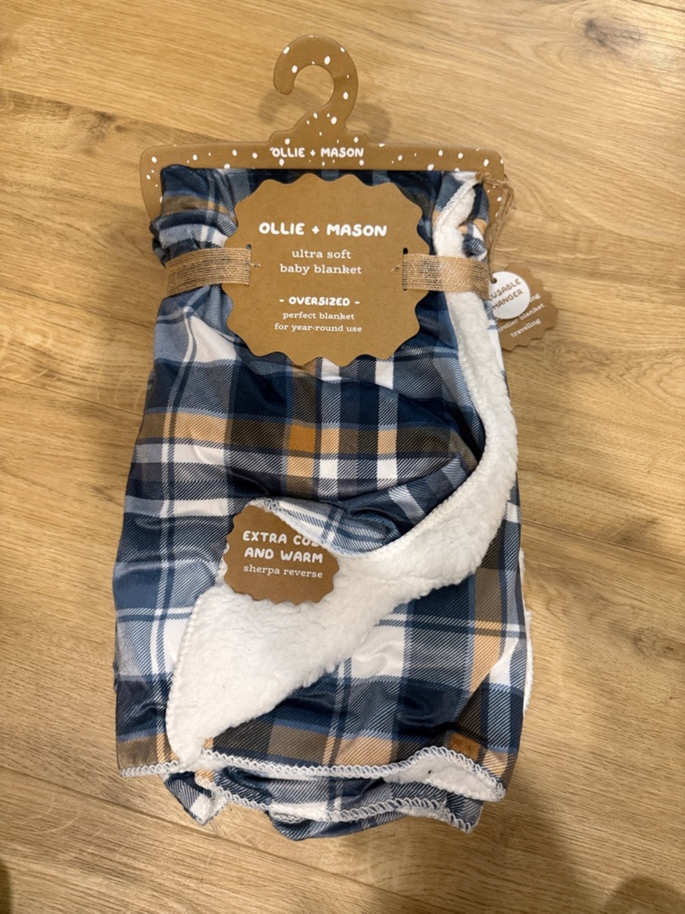 Blue Plaid Sherpa Baby Sleep Sack